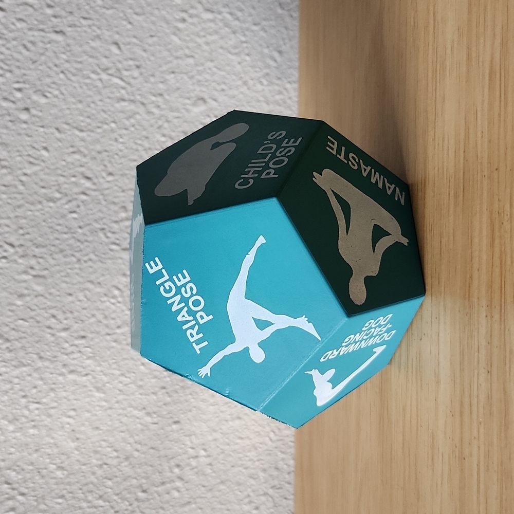 Fitness 12 Sided Yoga Dice - Blue Foam